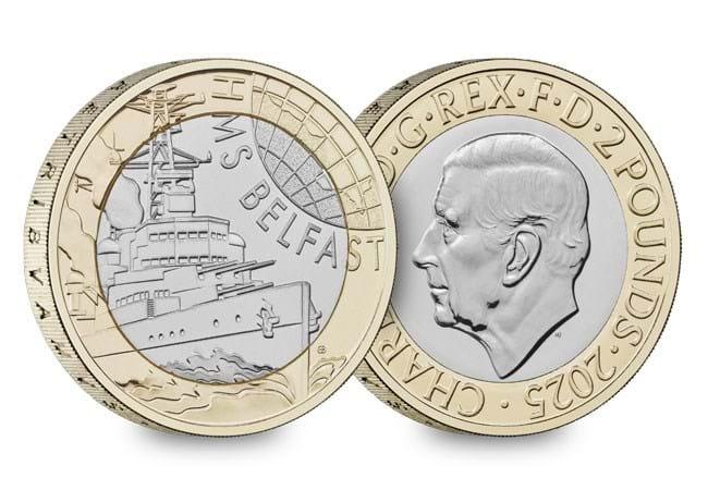 2025 HMS Belfast £2 Brilliant Uncirculated Coin
