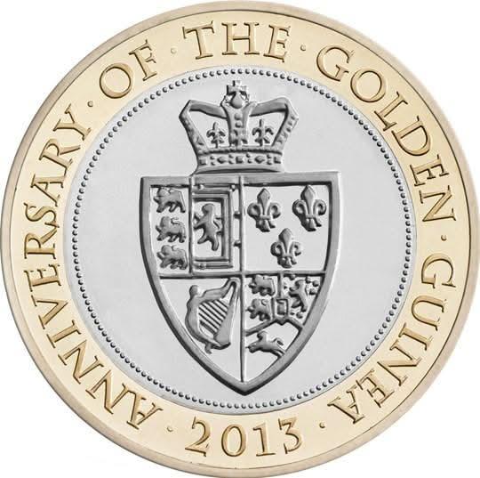 £2 2013 Anniversary of the Guinea £2 Circulated Coin - Copes Coins
