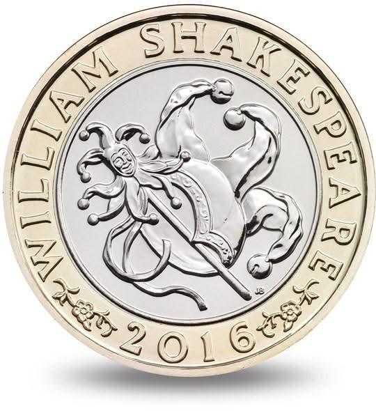 £2 2016 Death of Shakespeare Comedies £2 Circulated Coin - Copes Coins