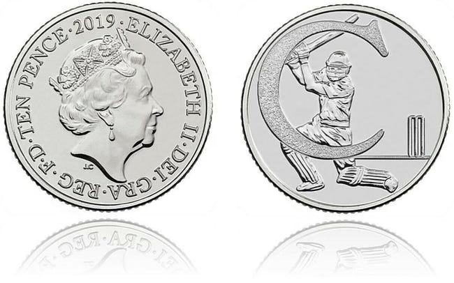 2019 C: Cricket uncirculated 10p