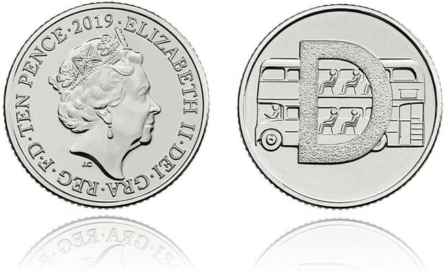2019 D: Double Decker Bus uncirculated 10p