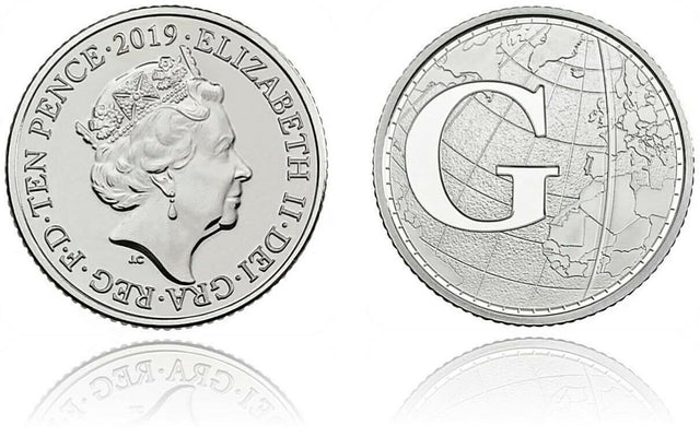 10p 2019 G Greenwich Mean Time A-Z 10p Circulated Coin - Copes Coins