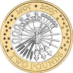How much is the 2005 Gunpowder Plot £2 Coin worth? Is it rare? 