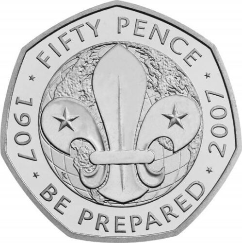 How much is the 2007 Scouting 50p worth? How rare is it?