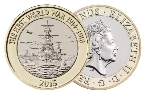 How much is the 2015 First World War Navy HMS Belfast £2 coin worth? Is it rare?