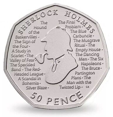 How much is the 2019 Sherlock Holmes 50p worth? How rare is it?