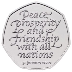 How much is the 2020 Peace, Prosperity and Friendship 50p worth?