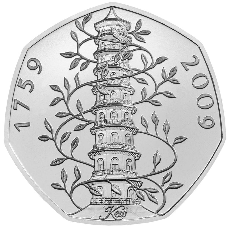 How much is the 2009 Kew Gardens 50p worth and how rare is it?