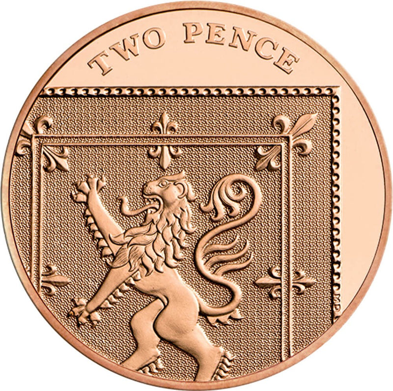 2021 Two Pence Shield 2p Uncirculated Coin - Copes Coins