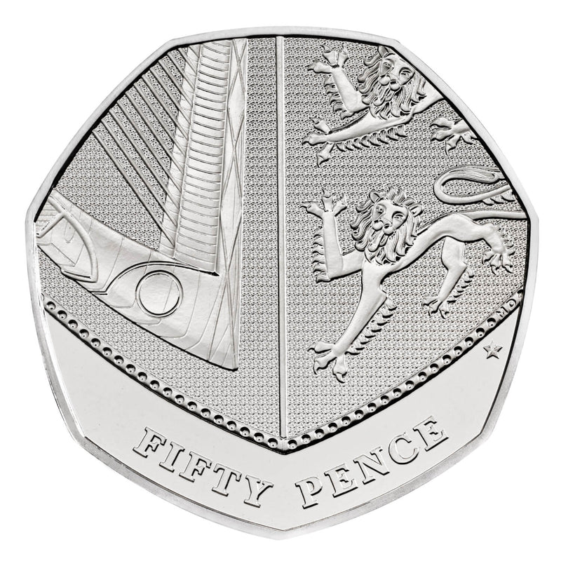 2018 Shield Design 50p Uncirculated Coin - Copes Coins