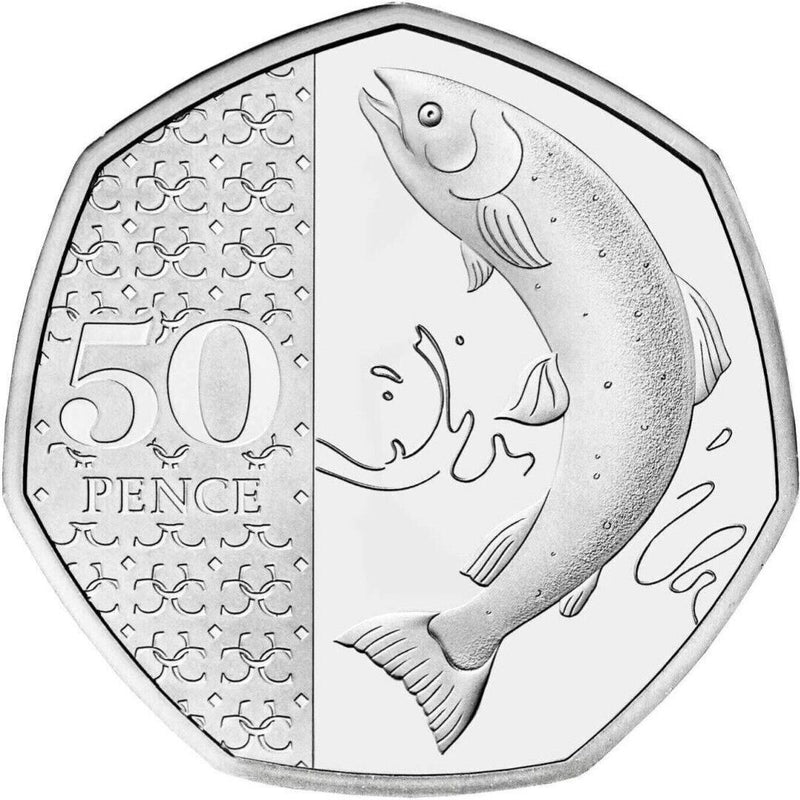 2023 Atlantic Salmon Definitive 50p Circulated Coin - Copes Coins