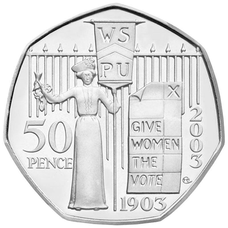50p 2003 Suffragettes 50p Circulated Coin - Copes Coins