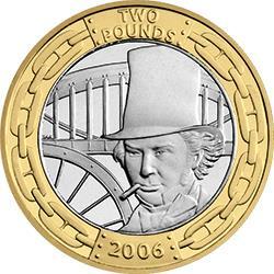 £2 2006 Brunel Portrait £2 Circulated Coin - Copes Coins
