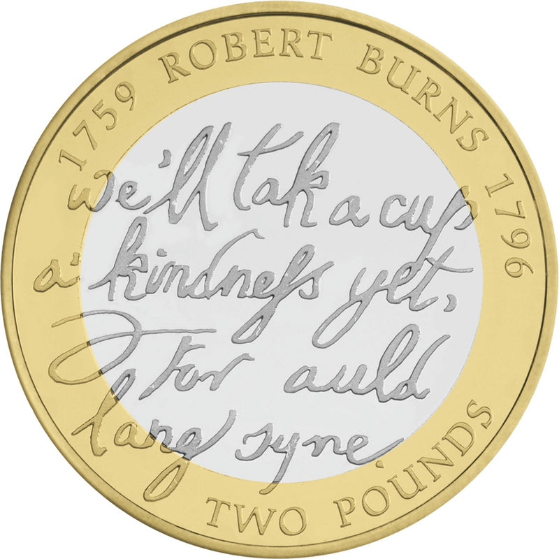 £2 2009 Robert Burns £2 Circulated Coin - Copes Coins