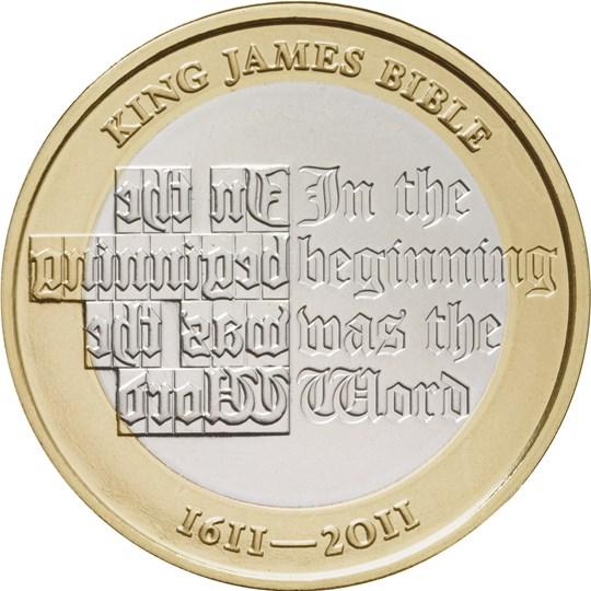 £2 2011 King James Bible £2 Circulated Coin - Copes Coins