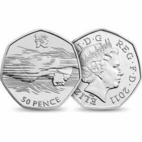 50p 2011 Olympics Aquatics 50p Circulated Coin - Copes Coins