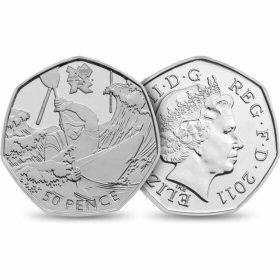 50p 2011 Olympics Canoeing 50p Circulated Coin - Copes Coins