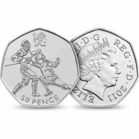 50p 2011 Olympics Fencing 50p Circulated Coin - Copes Coins