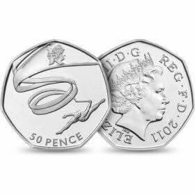 50p 2011 Olympics Gymnastics 50p Circulated Coin - Copes Coins