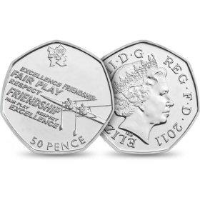 50p 2011 Olympics Rowing 50p Circulated Coin - Copes Coins