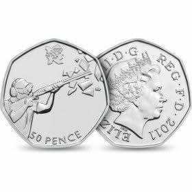 50p 2011 Olympics Shooting 50p Circulated Coin - Copes Coins