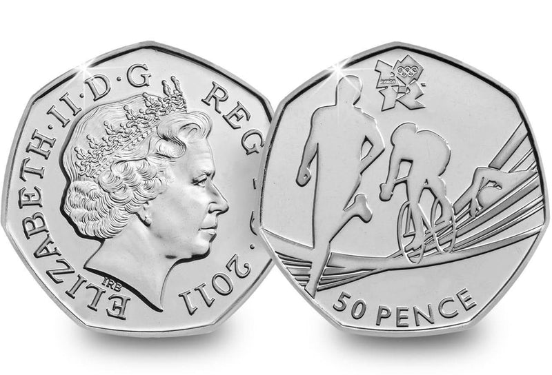 50p 2011 Olympics Triathlon 50p Circulated Coin - Copes Coins