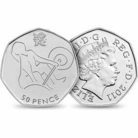 50p 2011 Olympics Weightlifting 50p Circulated Coin - Copes Coins