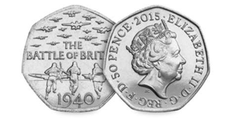 50p 2015 Battle of Britain 50p Circulated Coin - Copes Coins
