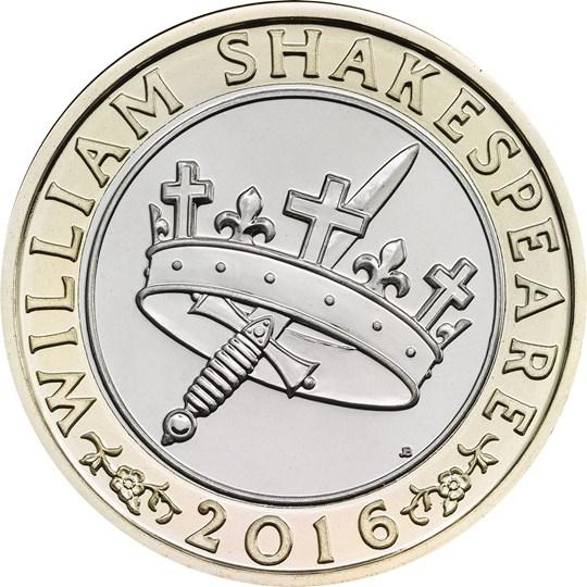 £2 2016 Death of Shakespeare Histories £2 Circulated Coin - Copes Coins