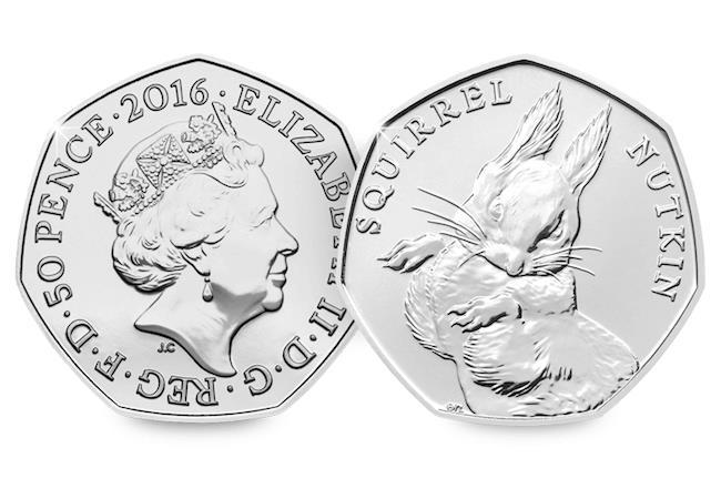 50p 2016 Squirrel Nutkin 50p Circulated Coin - Copes Coins