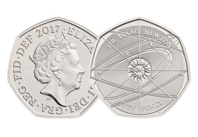 50p 2017 Sir Isaac Newton 50p Circulated Coin - Copes Coins
