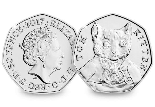 50p 2017 Tom Kitten 50p Circulated Coin - Copes Coins