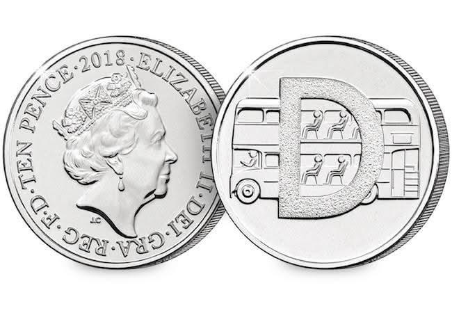 2018 D 10p coin, design reference photograph