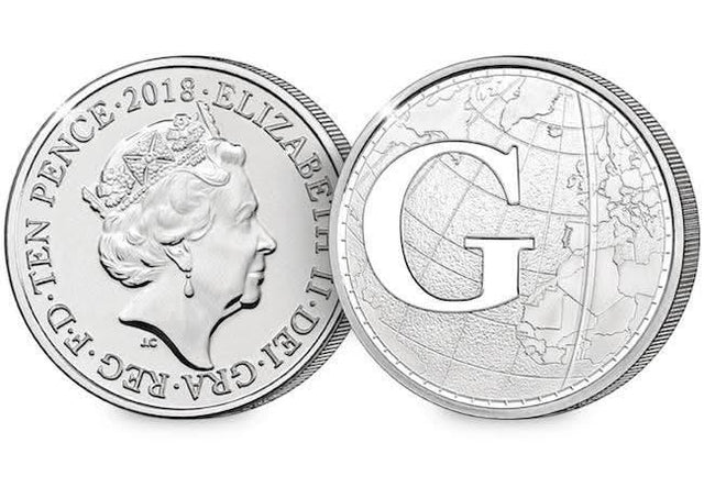 10p 2018 G Greenwich Mean Time A-Z 10p Circulated Coin - Copes Coins
