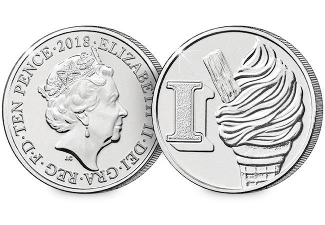 10p 2018 I Ice Cream A-Z 10p Circulated Coin - Copes Coins