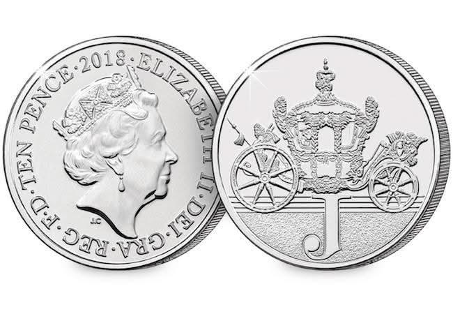 2018 J alphabet 10p coin from the Copes Coins collection