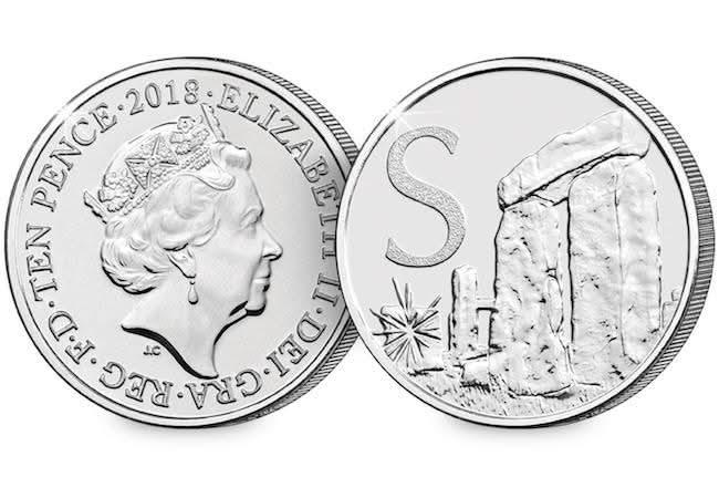 2018 S alphabet 10p coin from the Copes Coins collection