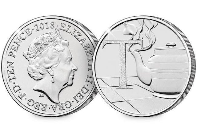 10p 2018 T Tea A-Z 10p Circulated Coin - Copes Coins