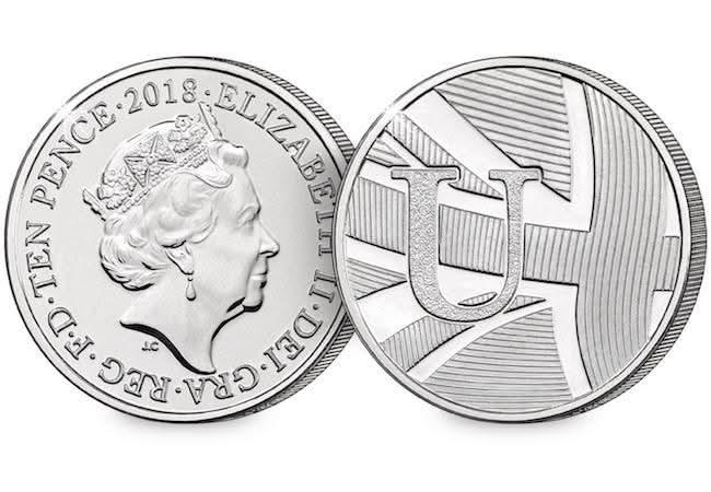 2018 U 10p coin, design reference photograph