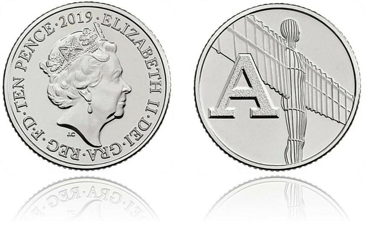 2019 A 10p coin, design reference photograph