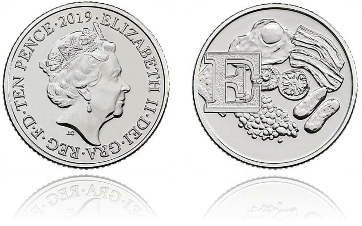 2019 E 10p coin, design reference photograph