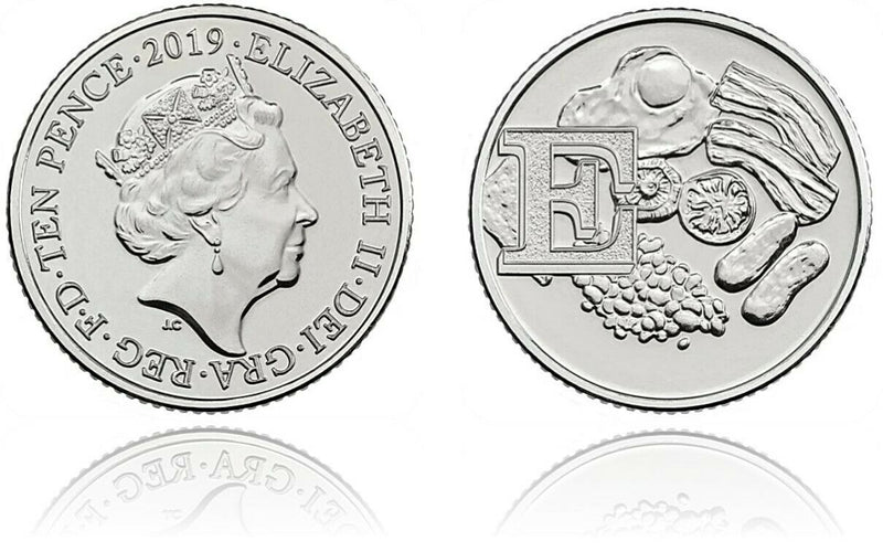 10p 2019 E English Breakfast A-Z 10p Circulated Coin - Copes Coins