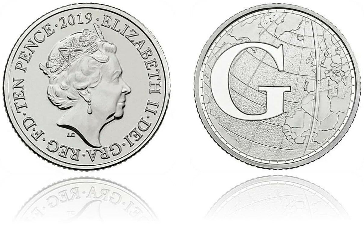 2019 G 10p coin, design reference photograph