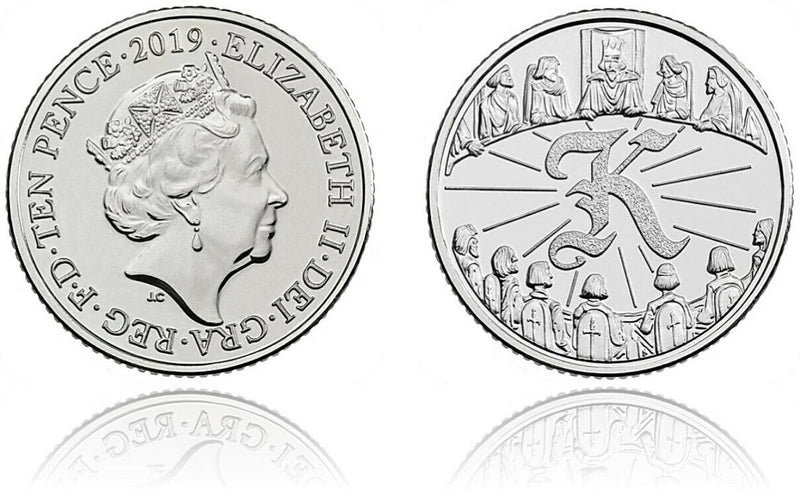 10p 2019 K King Arthur A-Z 10p Circulated Coin - Copes Coins