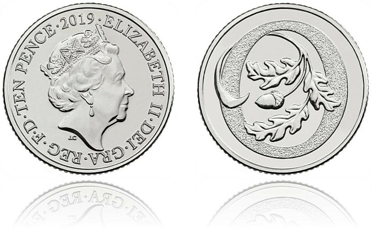 2019 O 10p coin, design reference photograph