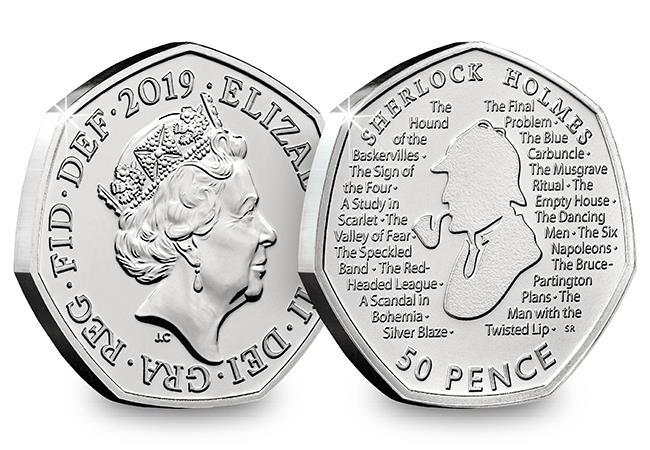 50p 2019 Sir Arthur Conan Doyle Sherlock 50p Circulated Coin - Copes Coins