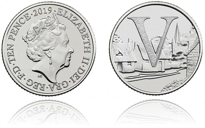 10p 2019 V Villages A-Z 10p Circulated Coin - Copes Coins