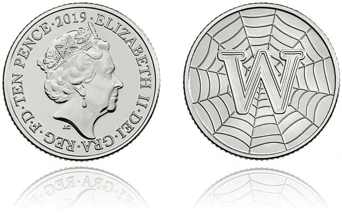 2019 W 10p coin, design reference photograph