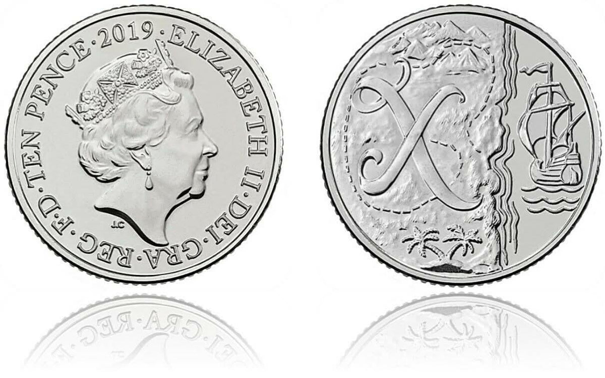 2019 X 10p coin, design reference photograph