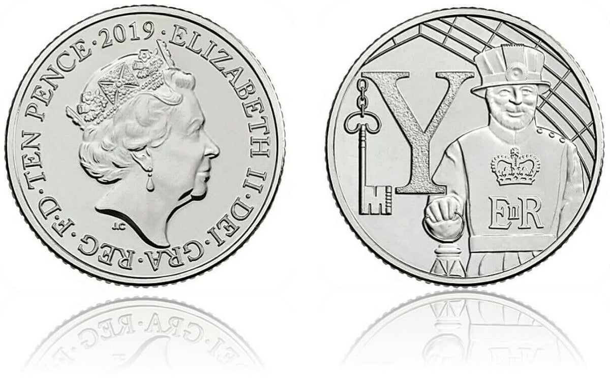 2019 Y 10p coin, design reference photograph